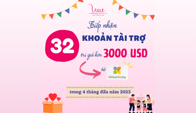 Quỹ Vì Tầm Vóc Việt tiếp nhận 32 khoản tài trợ từ Global Giving trong 4 tháng đầu năm 2023